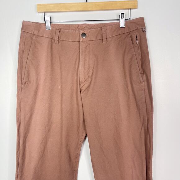 Lululemon Mens Size 34 Commission Pant Slim 32" *Earth Dye Color Clay Pink Red - Picture 3 of 9